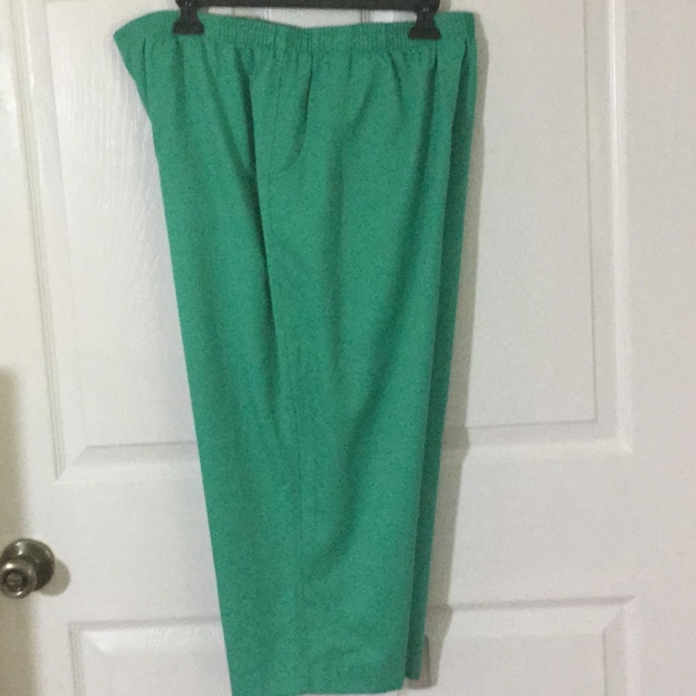 Kim Rogers green Capri pants. NWOT